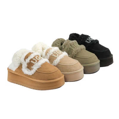 [무료배송] 호주정품 럭스오즈 플러피 플랫폼 탈부착 밴딩 어그 슬리퍼 (굽5cm) LUXOZ UGG LU0...