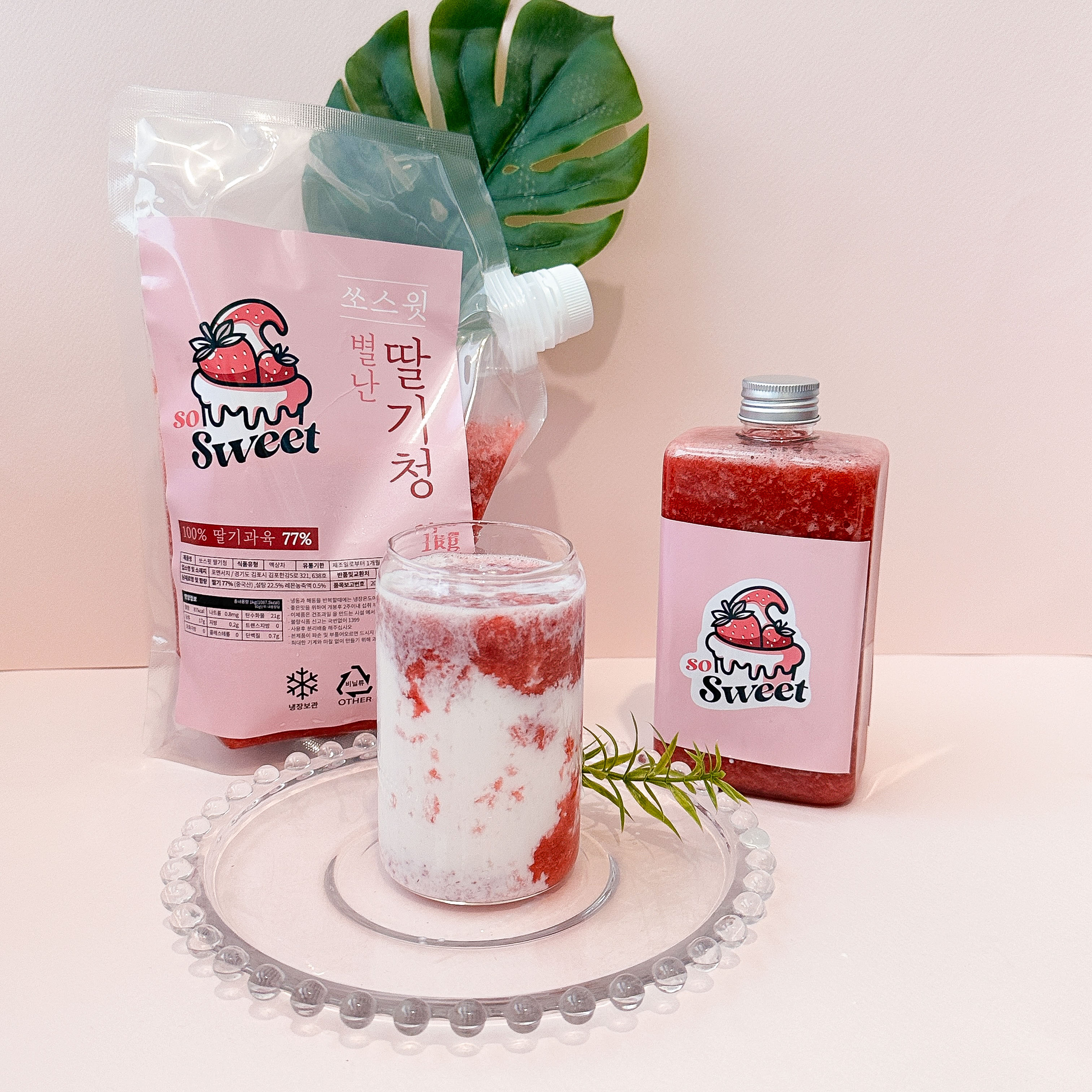 쏘스윗 별난 딸기청 1kg (77%과육)