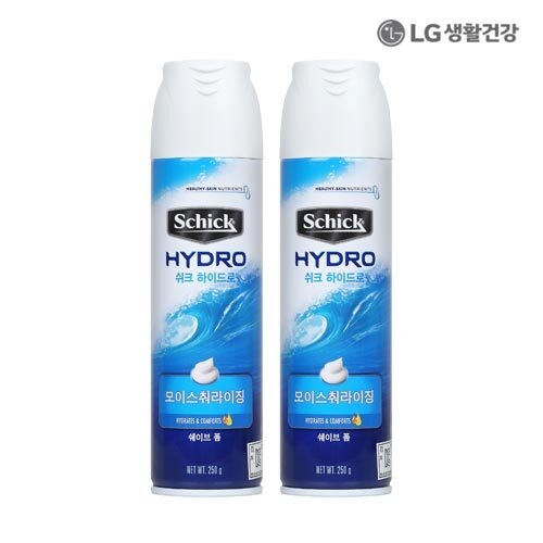 LG생활건강 하이드로 모이스처 쉐이빙폼 250gX2개