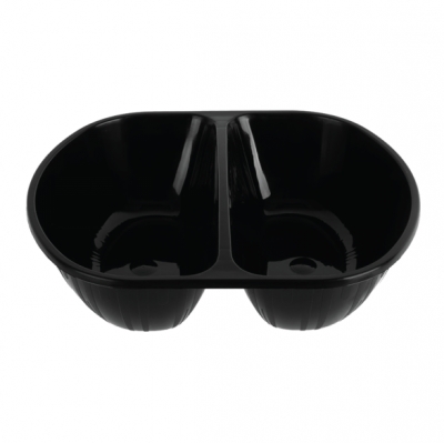 중화면용기 타원2칸 검정 243*205*67 (1.6L)개당:238 DSG